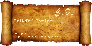 Czikó Dorina névjegykártya