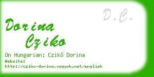 dorina cziko business card