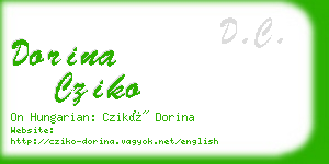 dorina cziko business card